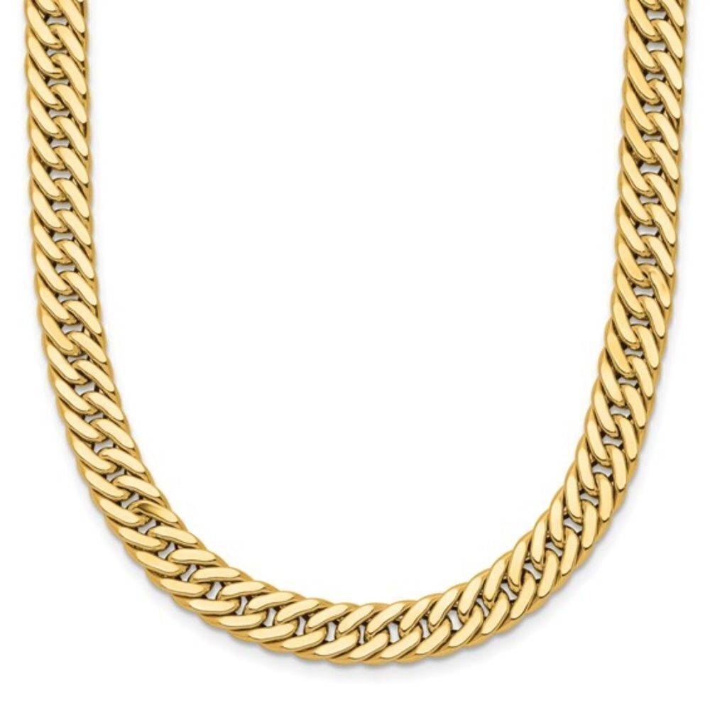 Leslie's 14K Reversible Fancy Curb Necklace: A Touch of Elegance